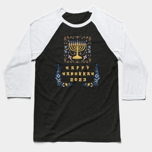 happy hanukkah 2023 - hanukkah menorah tee for hanukkah christmas (merry chrismukkah) gifts Baseball T-Shirt